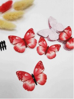 Вырубка из фетра "Бабочка" 5*4см. (красный)